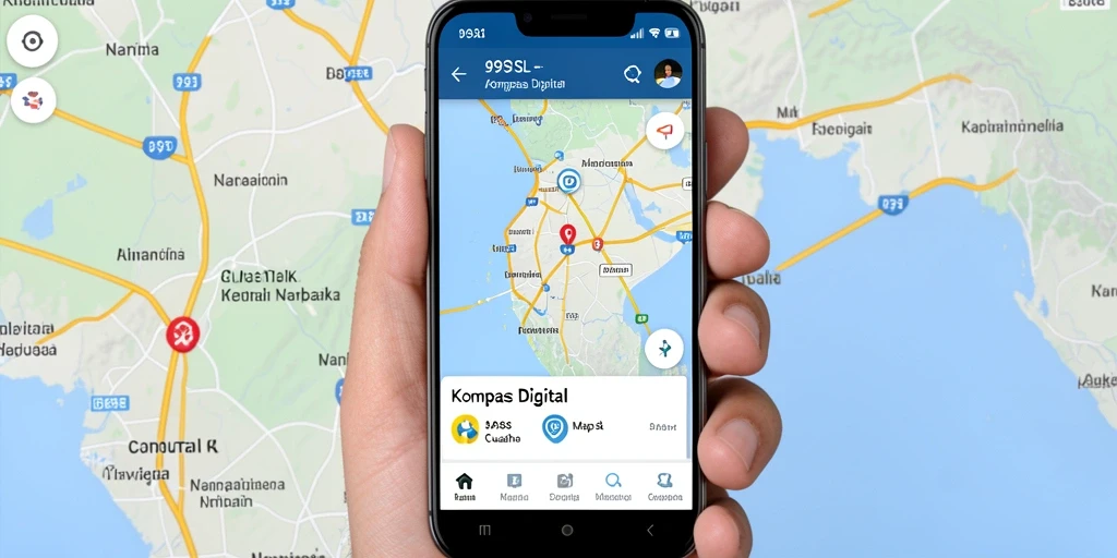 Antarmuka 99SL menampilkan kompas digital yang jelas dan informatif.