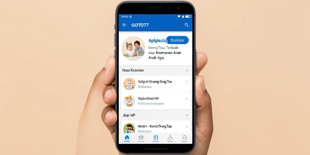 Antarmuka GOTO77 yang menunjukkan fitur kontrol orang tua yang efektif.