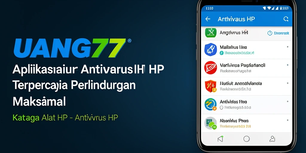 Antarmuka pengguna UANG77 yang sederhana dan fungsional.